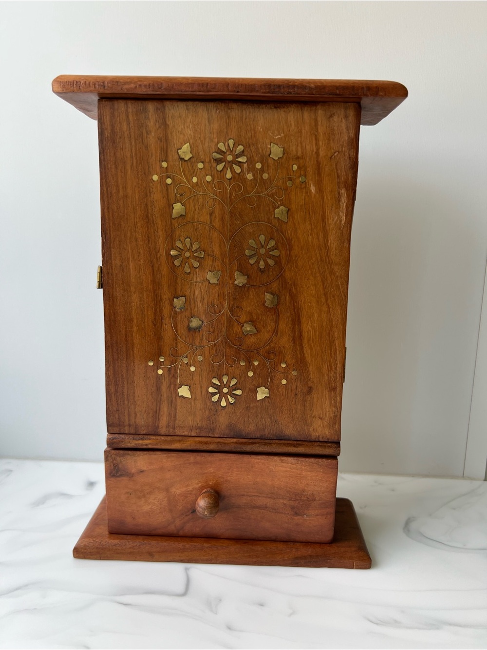 Vintage Wood Key Cabinet